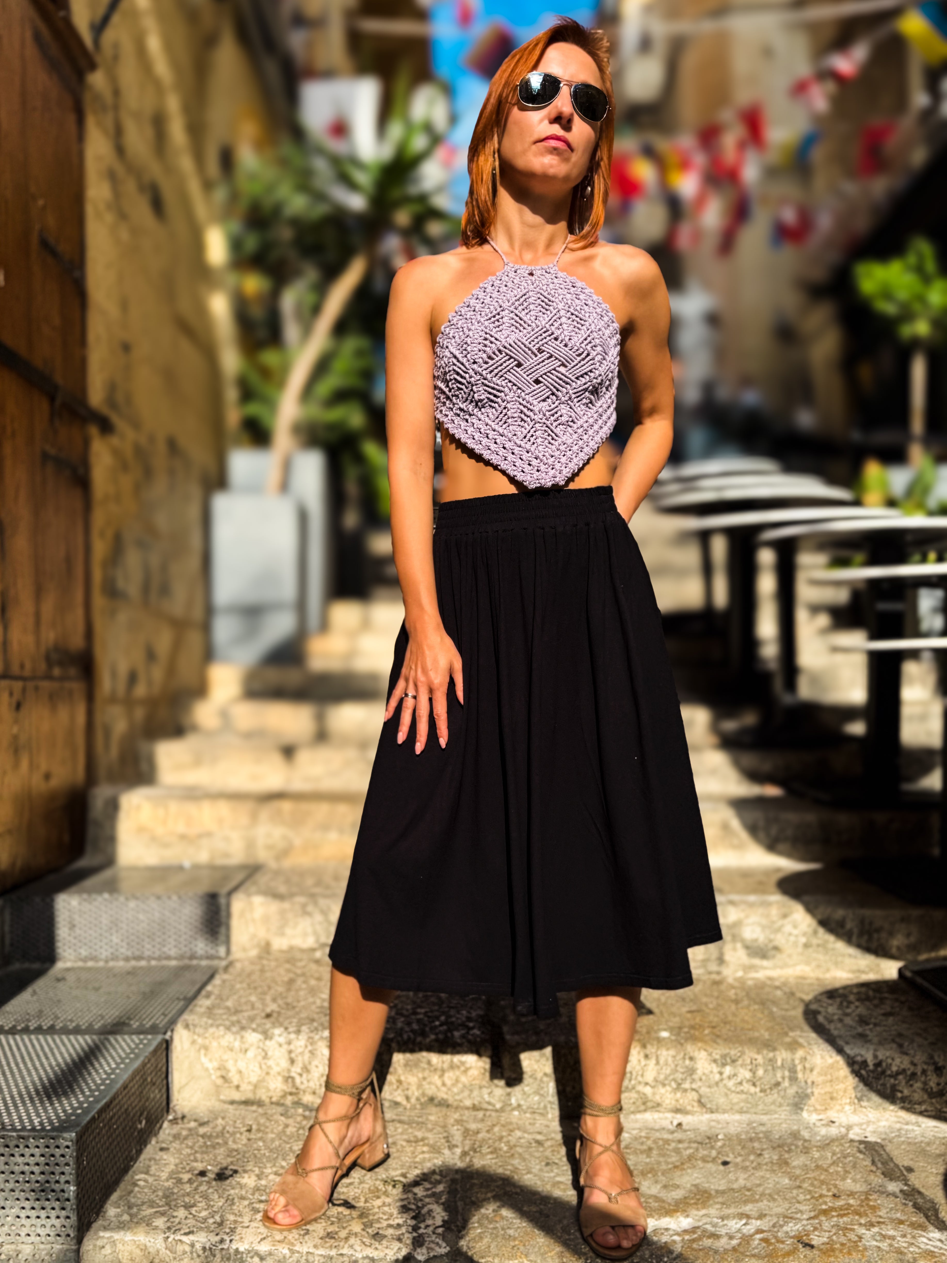 Diamond-shaped blouse